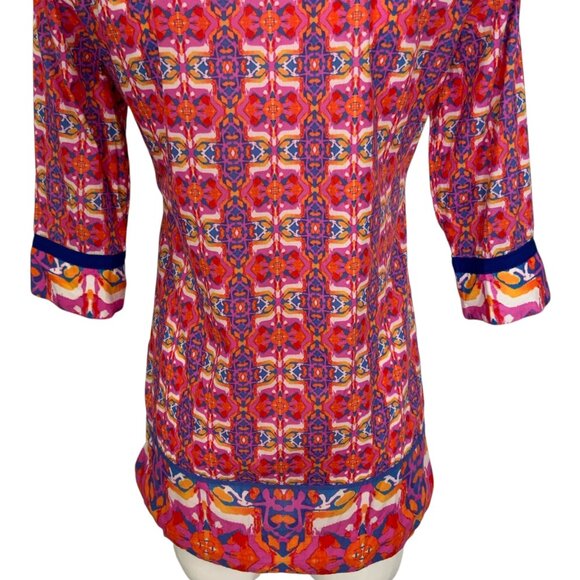 Robert Graham Womens Meli Printed Woven Tunic Top S Coverup - Picture 11 of 13